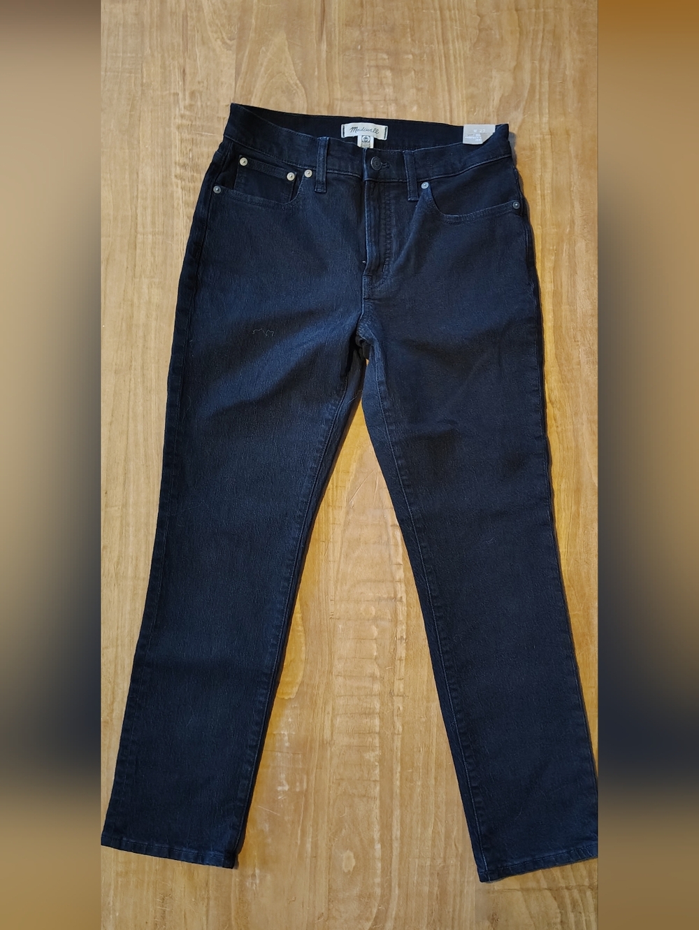 Madewell Women's Mid rise Perfect Vintage Black Straight Leg Jeans Size 27